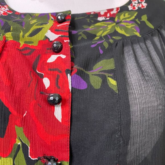 ๐Belissimo Beautiful Floral light transparent Top - Picture 3 of 14